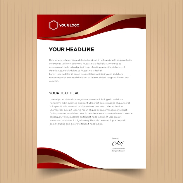 letterhead design vector