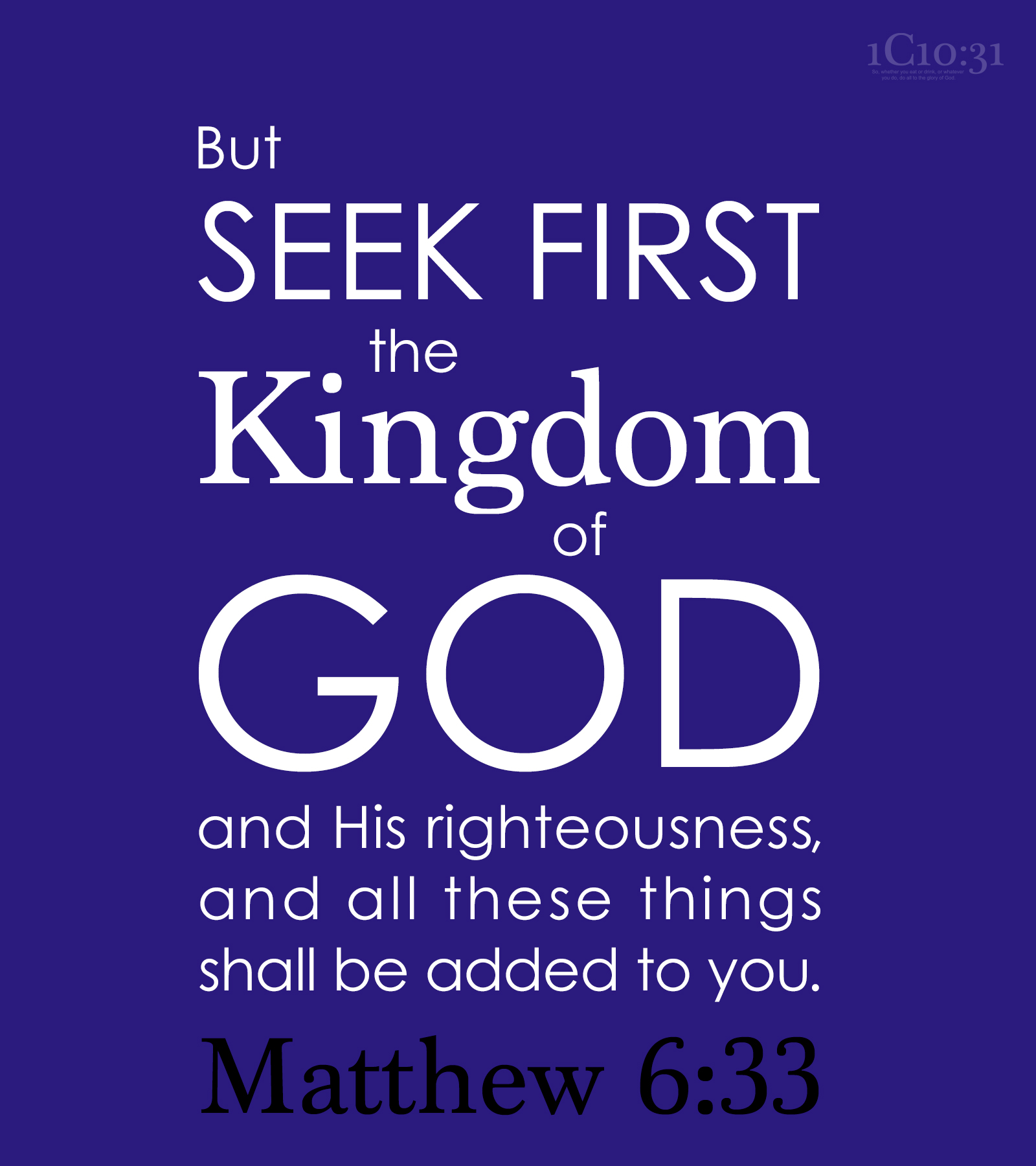 matthew 6 33 nkjv