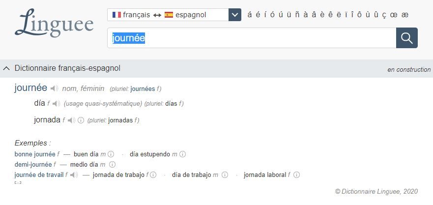 linguee espagnol français