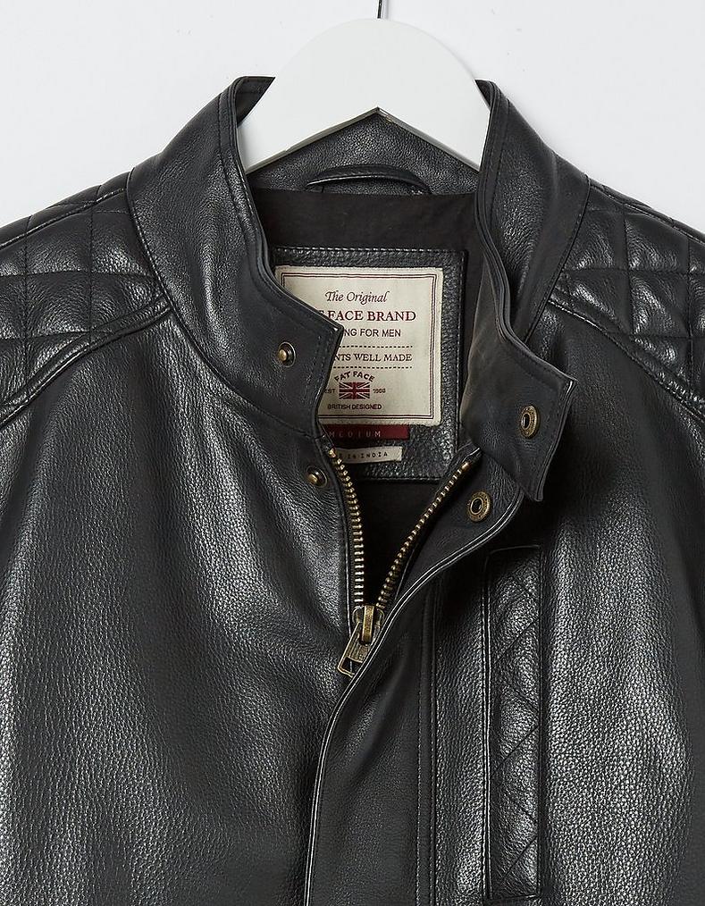 fat face leather jacket