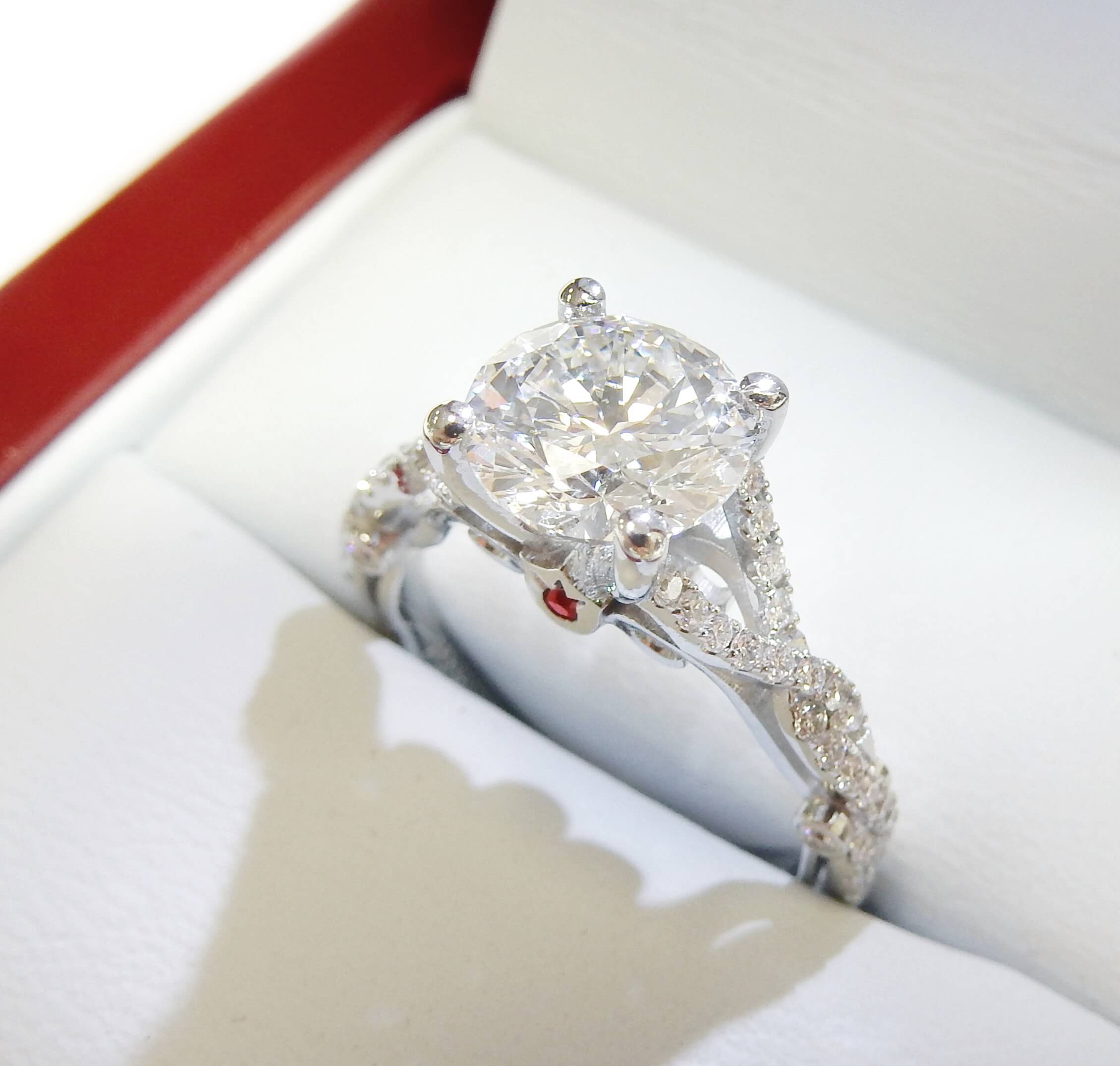 engagement rings with ruby accents