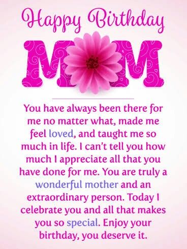 emotional happy birthday mom letter