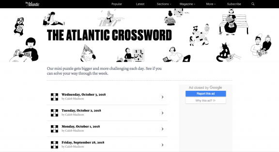 atlantic mini crossword