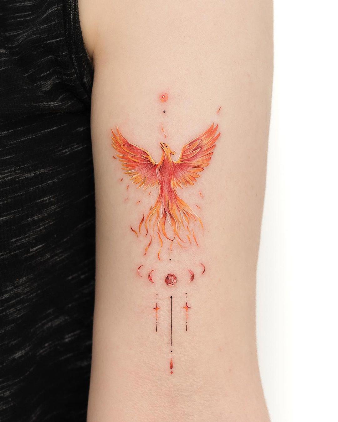 los mejores tatuajes de ave fenix del mundo