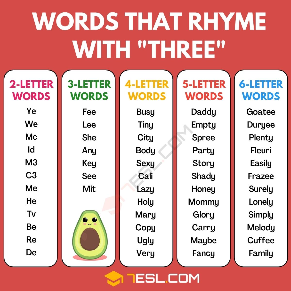 words that rhyme with free