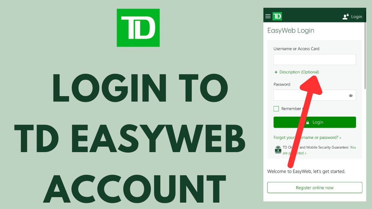 td bank easy web log in