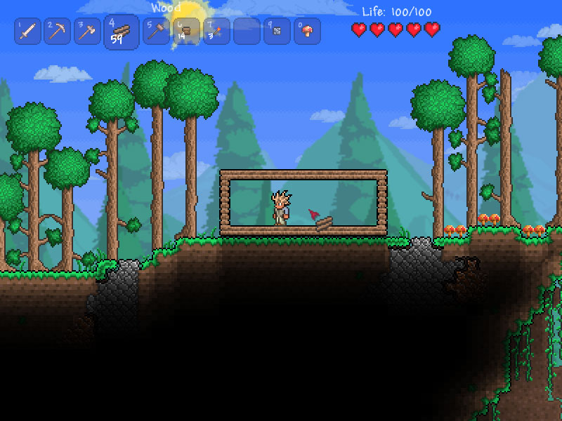 terraria how to place a door