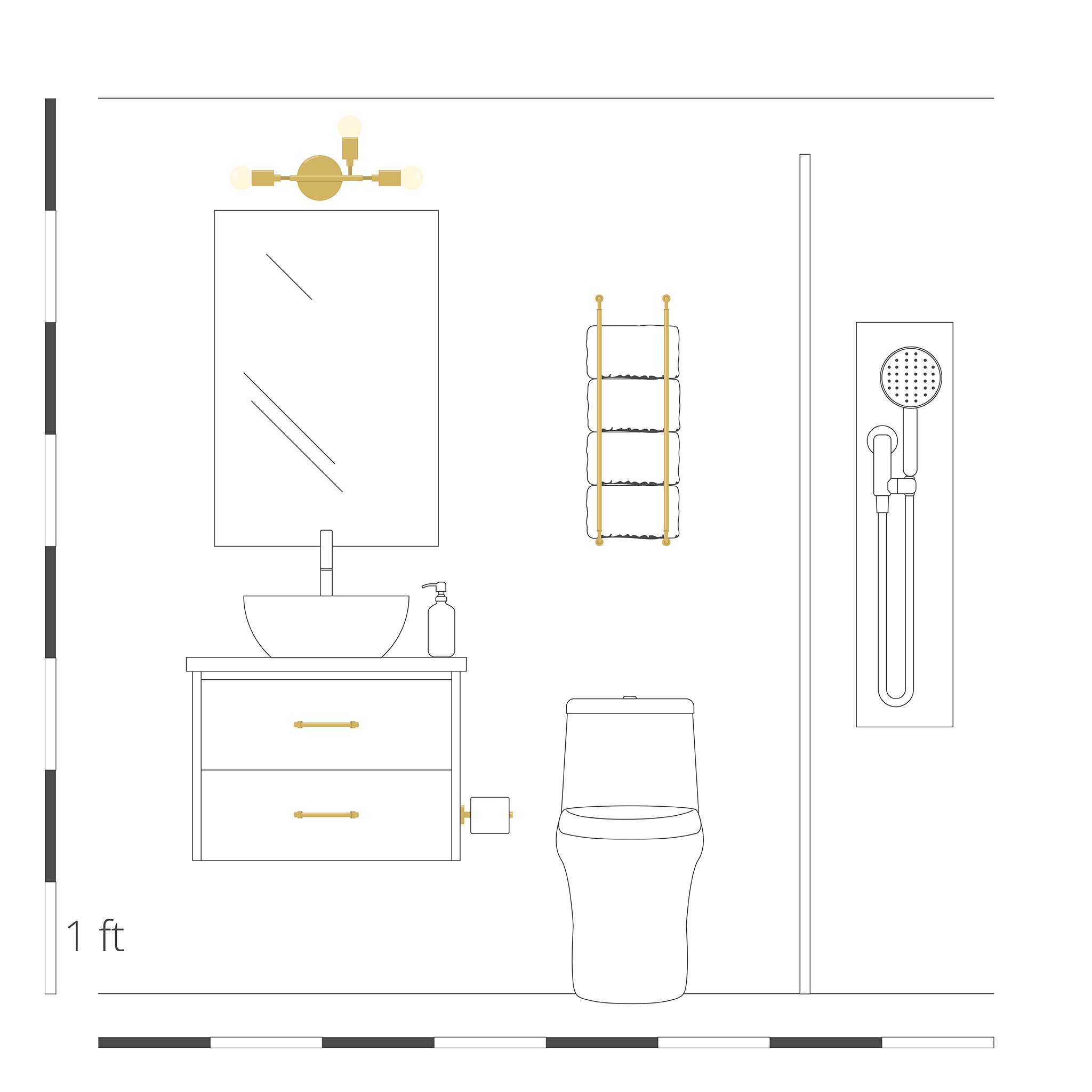 bathroom towel hook height