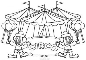 dibujos de circo para imprimir y colorear