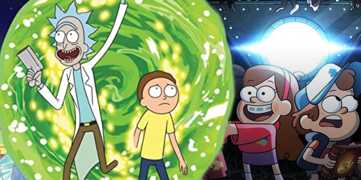 gravity falls rick and morty