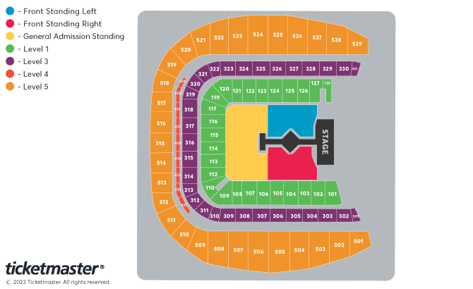 aviva seating chart