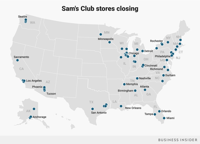 sams club locations map