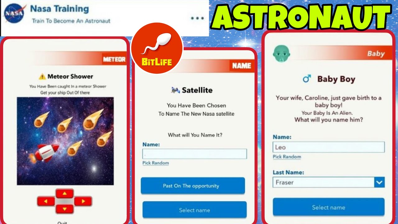 how to become astronaut in bitlife