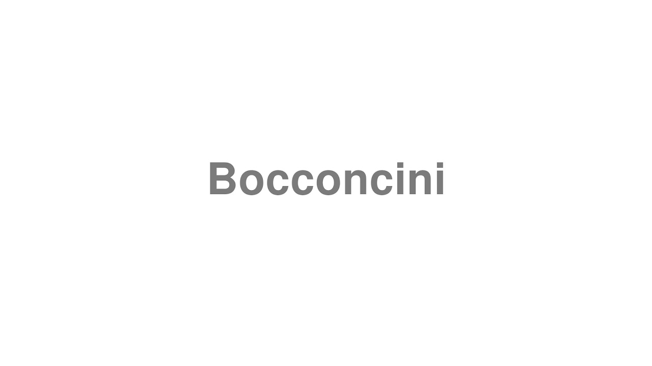 bocconcini pronunciation