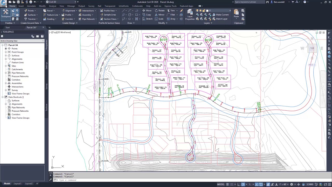 civil 3d interface