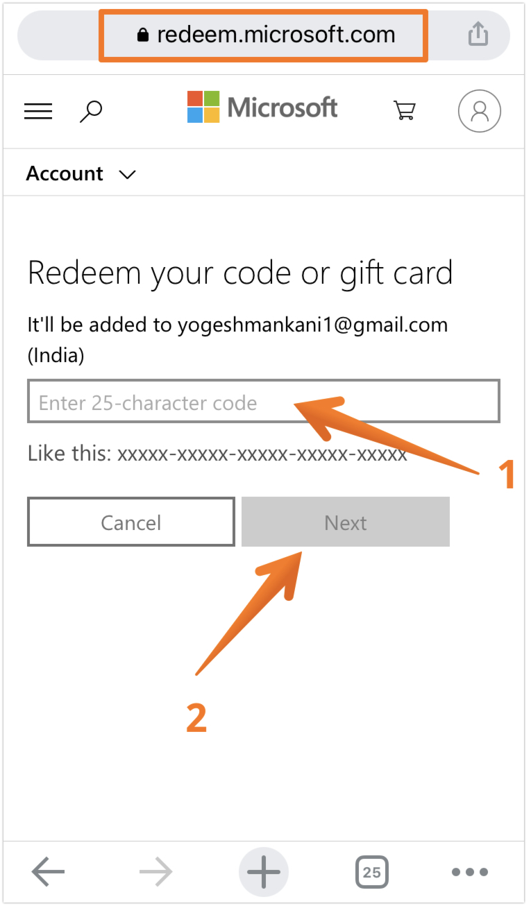 microsoft.com/redeem