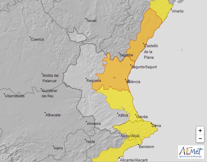 alertas meteorológicas comunidad valenciana