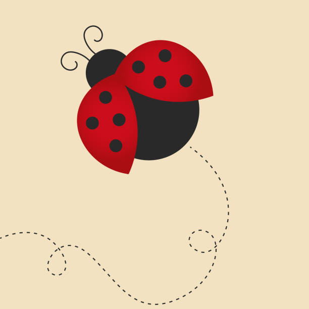 cartoon ladybug flying