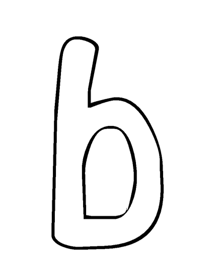 lowercase b bubble letter