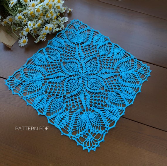 crochet square doily pattern