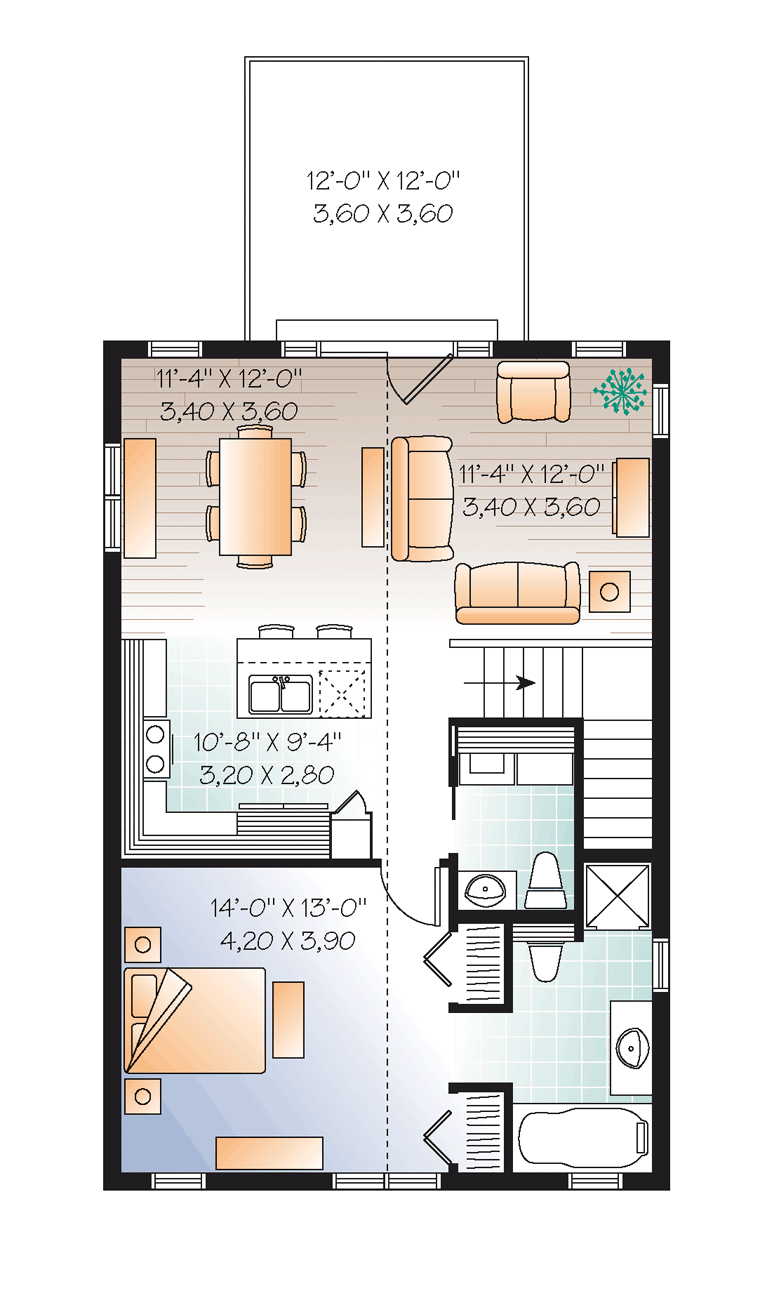 garage apartment layout