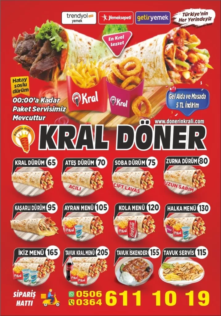 kral iskender menü