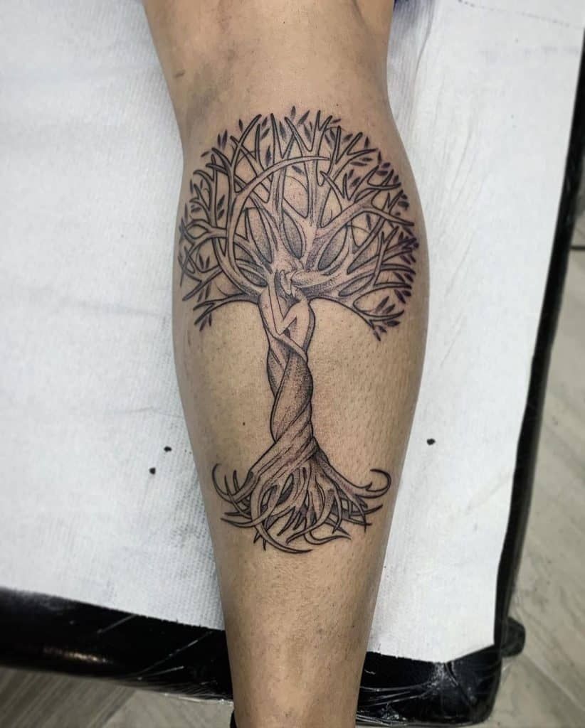 woman tree of life tattoo