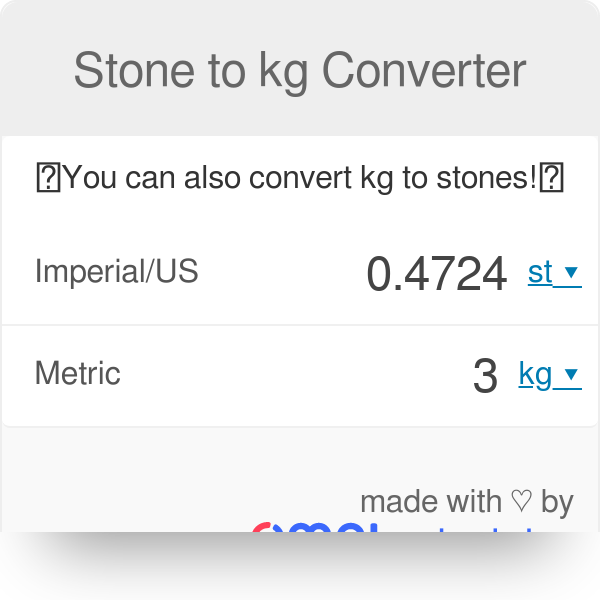 8 stone in kg