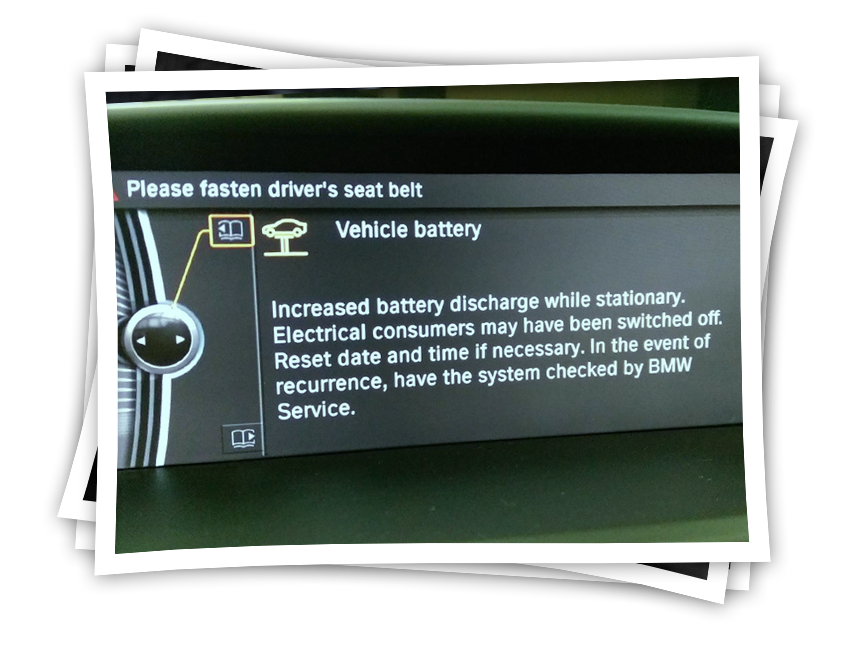 what does vehicle key battery discharged mean on a bmw