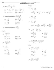 dividing polynomials worksheet answers