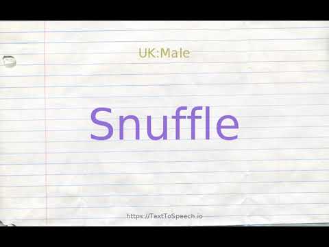 snuffle definition