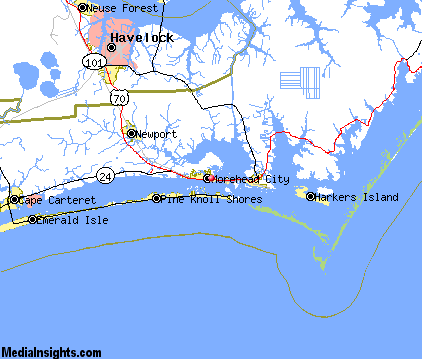 closest airport to morehead city nc