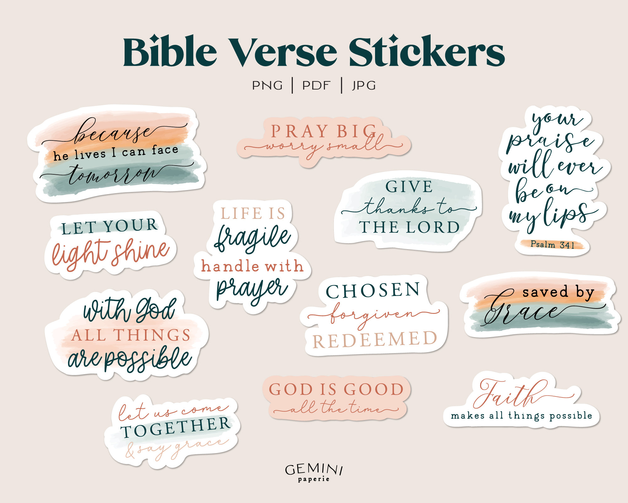 cute bible stickers