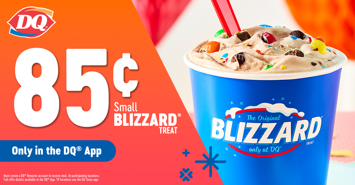 dairy queen canada 85 cent blizzard