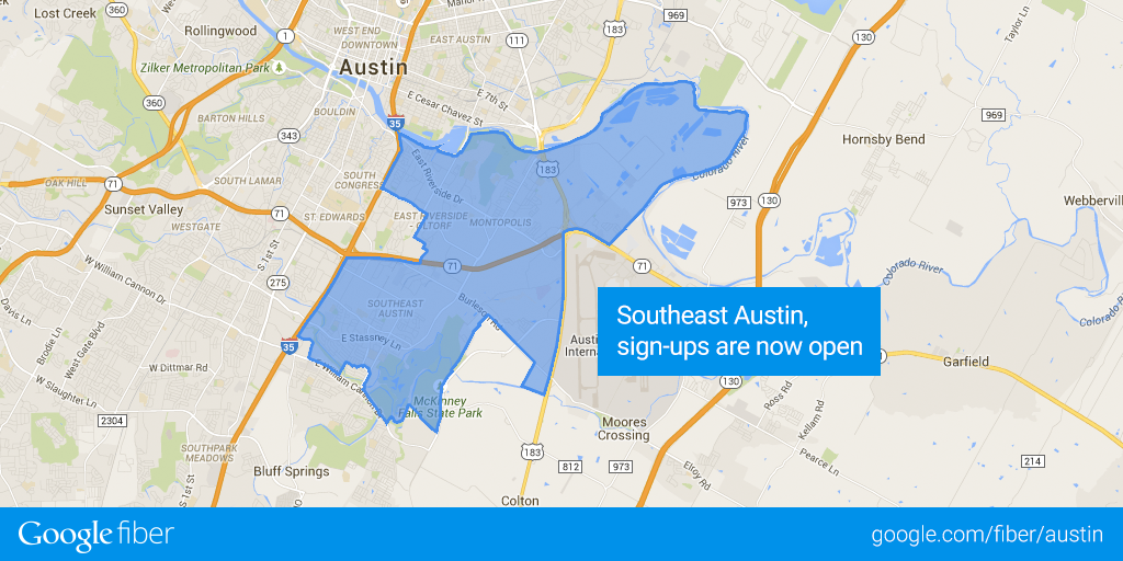 google fiber austin map