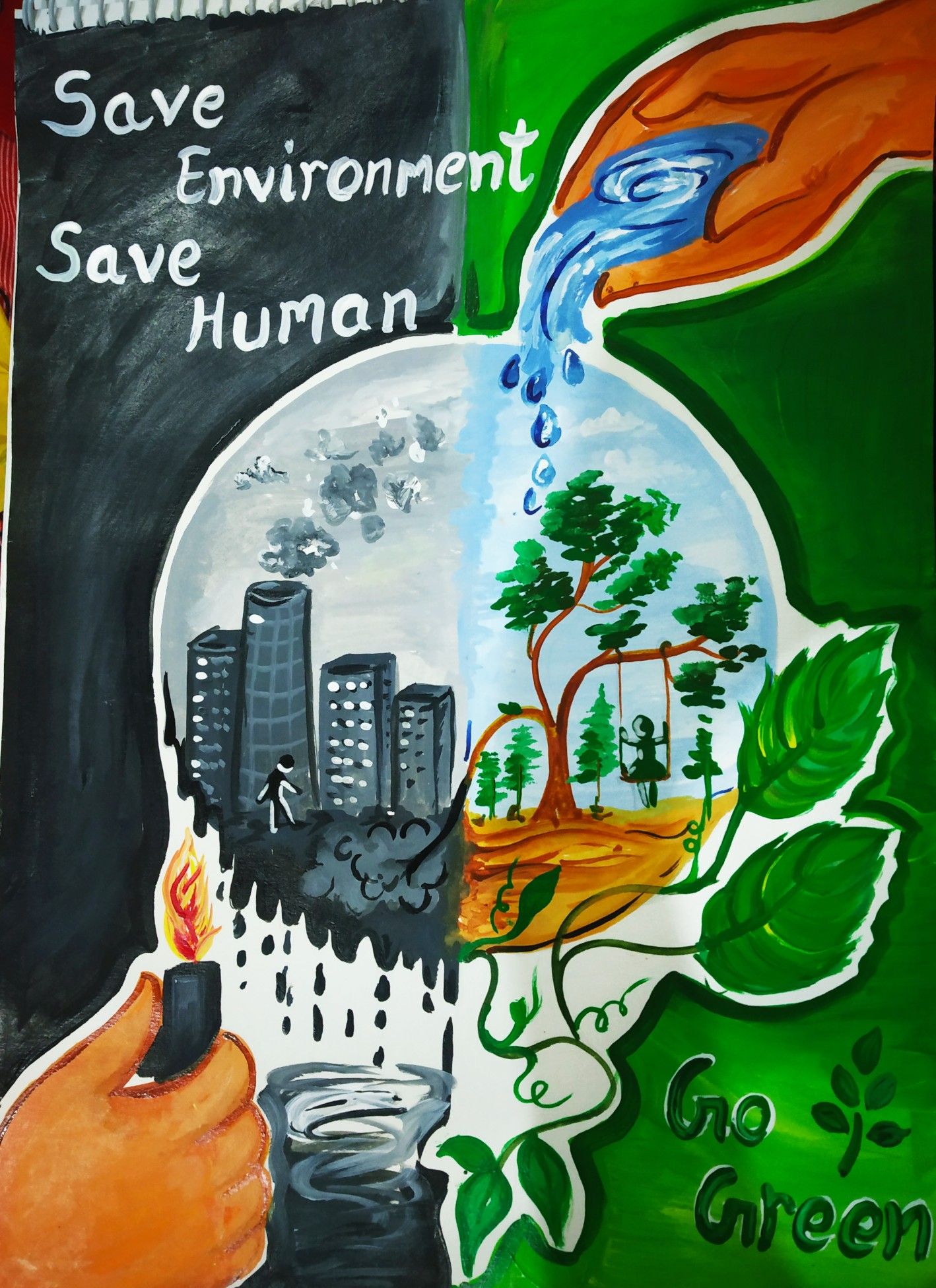 save environment poster painting