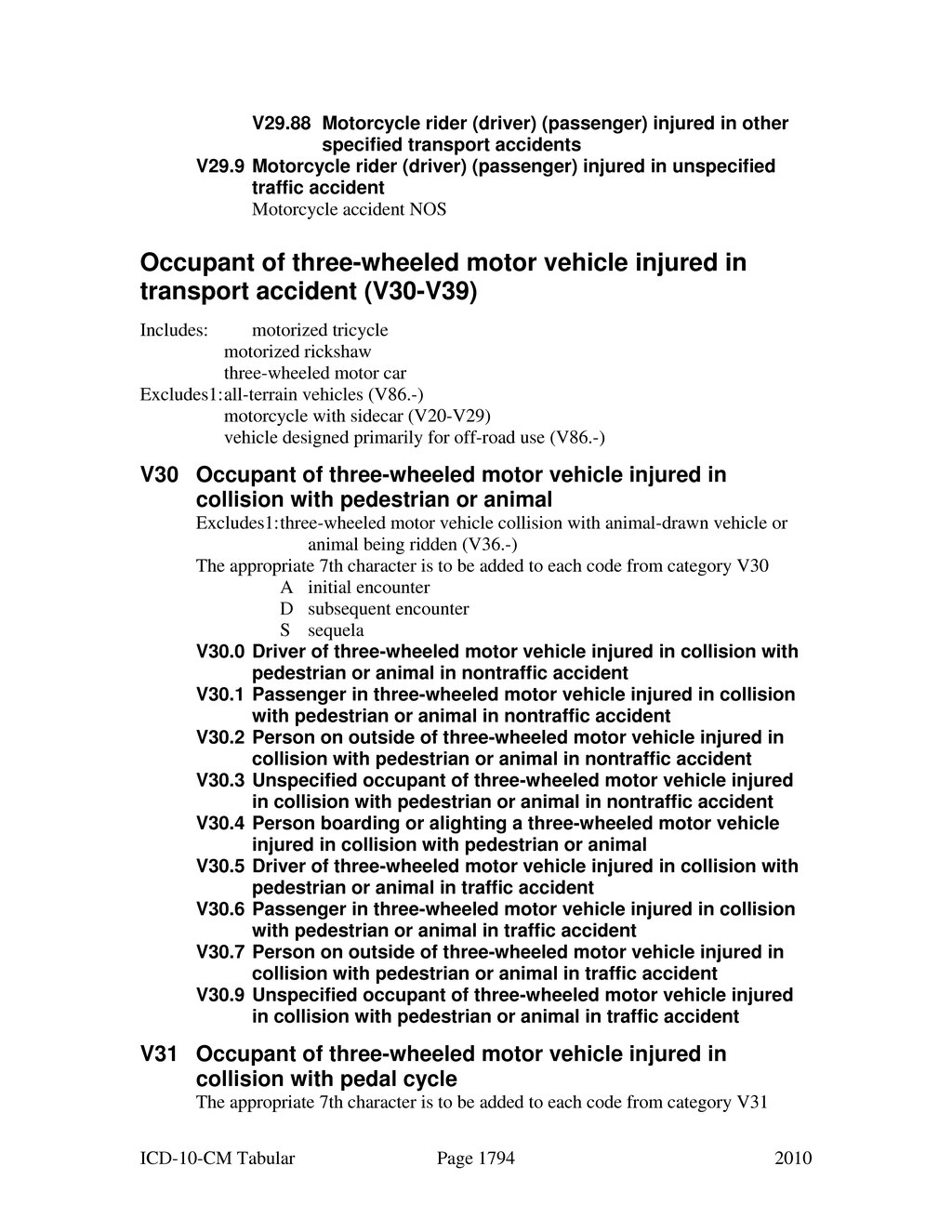 icd 10 code for motor vehicle accident unspecified