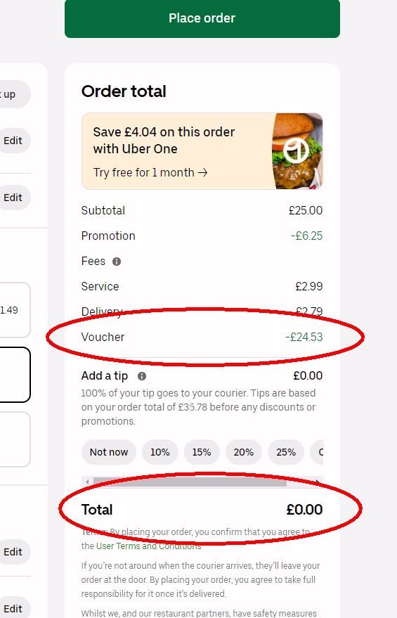 uber eats voucher codes