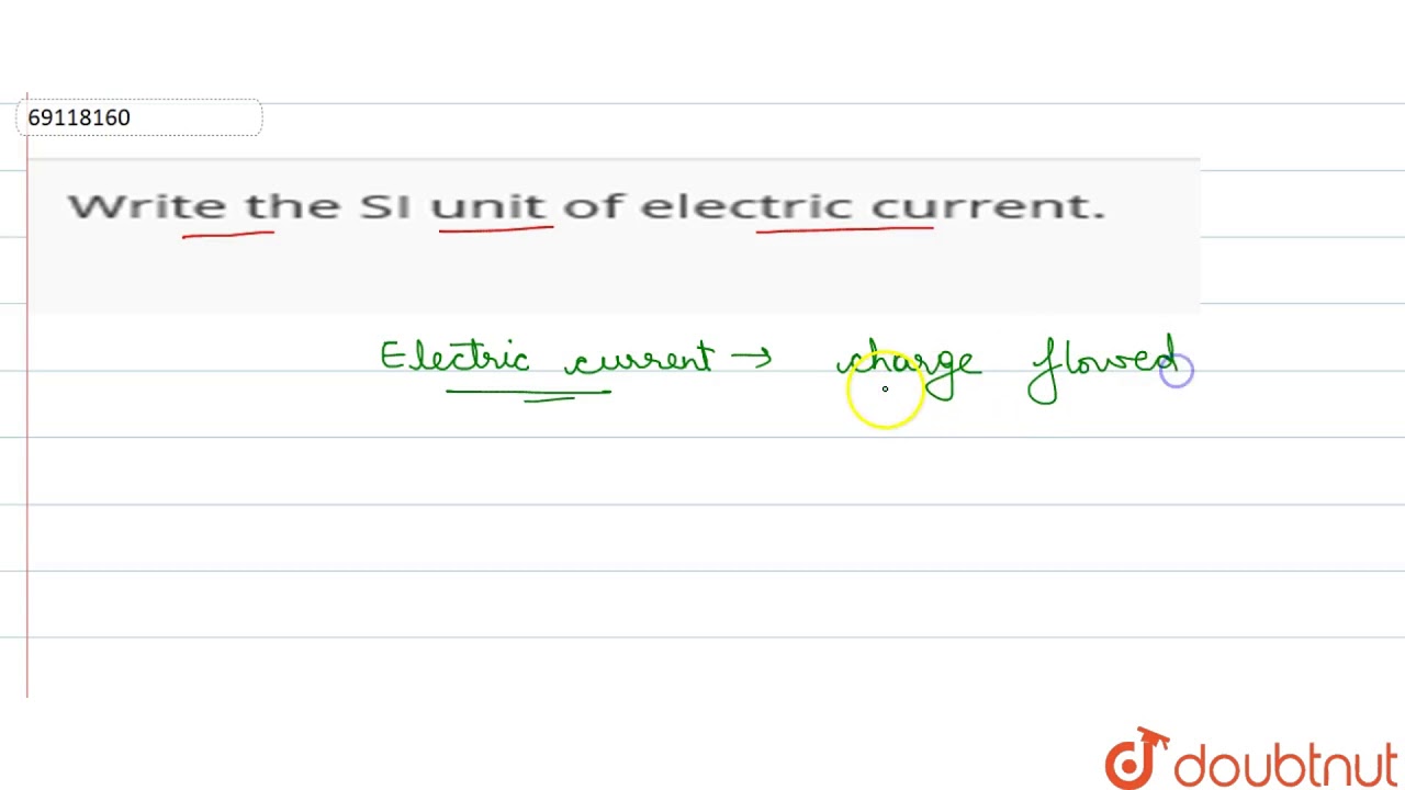 the si unit of current is