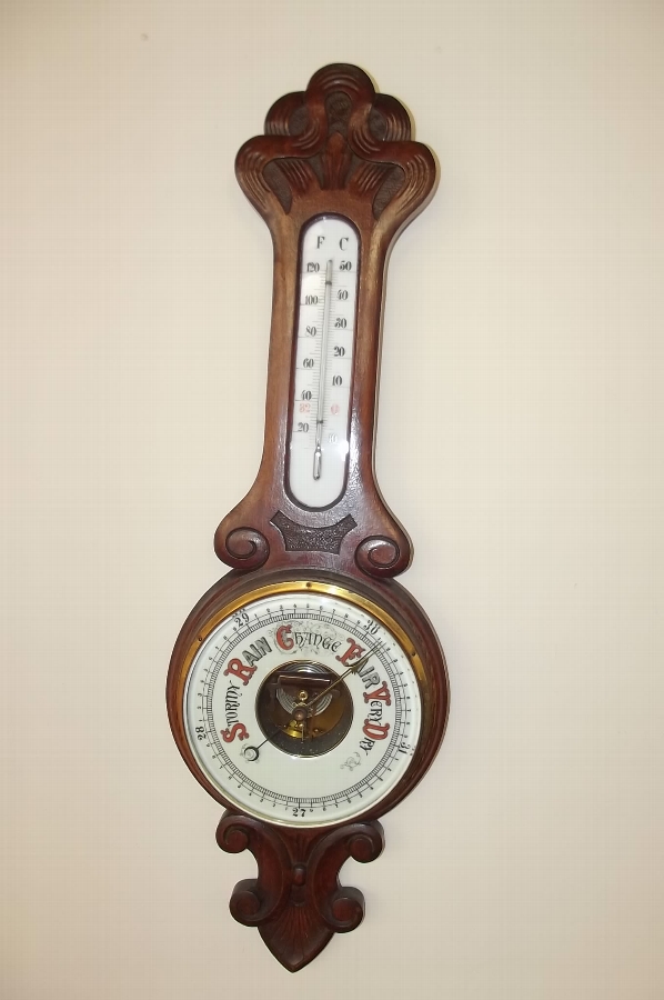 vintage thermometer barometer