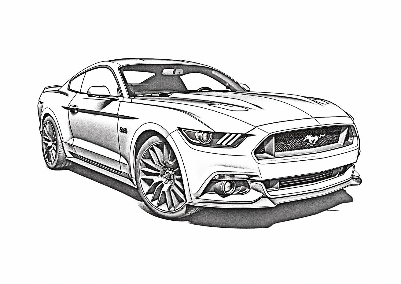 mustang coloring pages