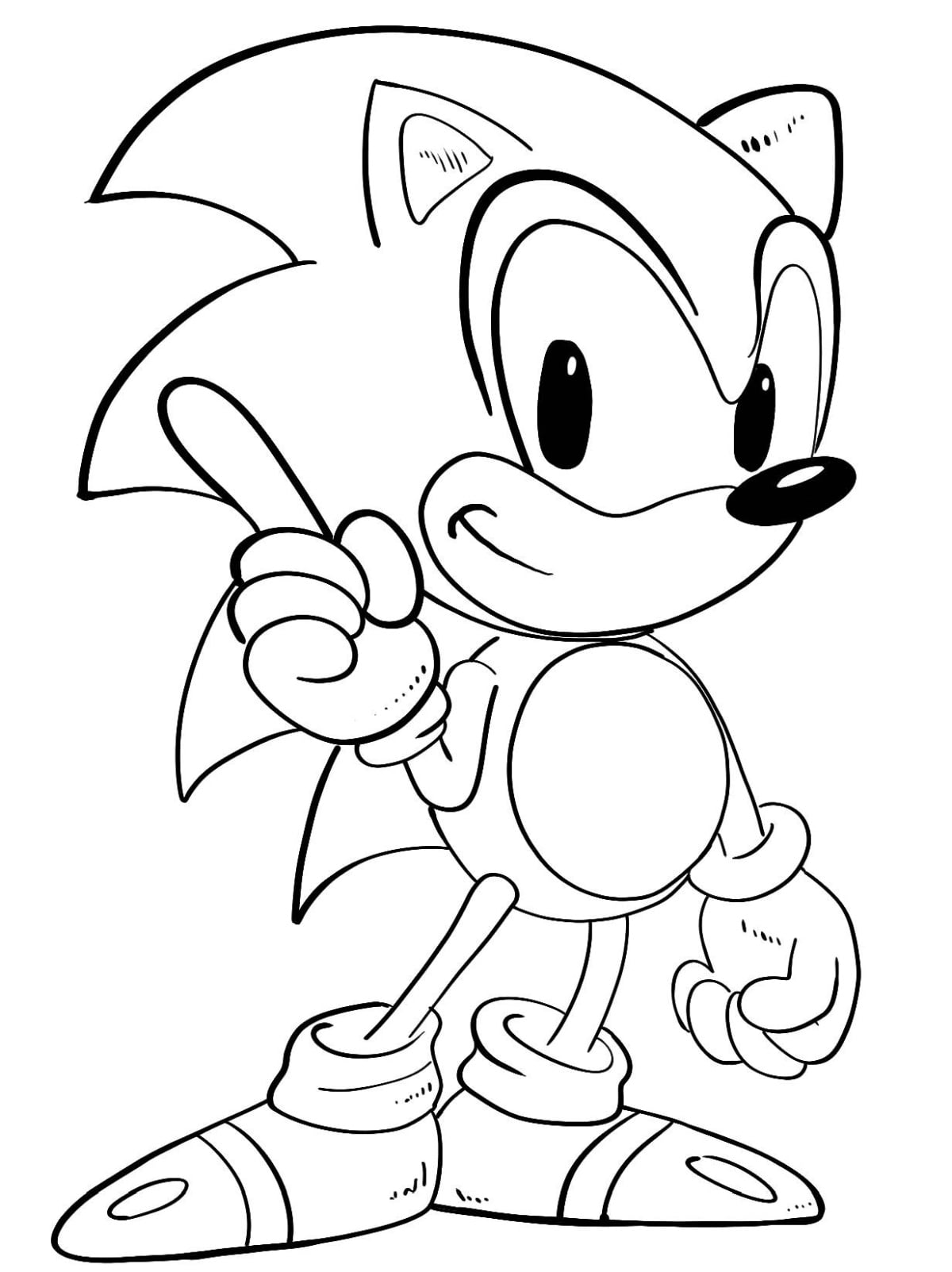 super sonic para colorear