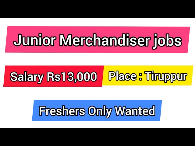 junior merchandiser salary