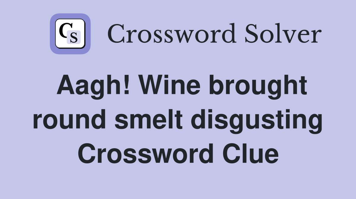 disgusting crossword