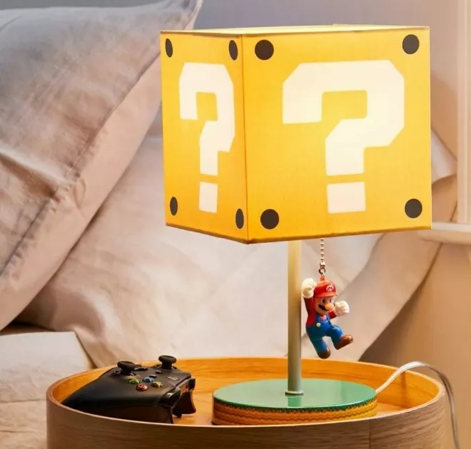 mario question block lamp