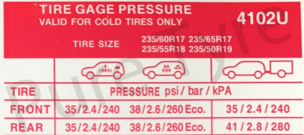 corsa d tyre pressure