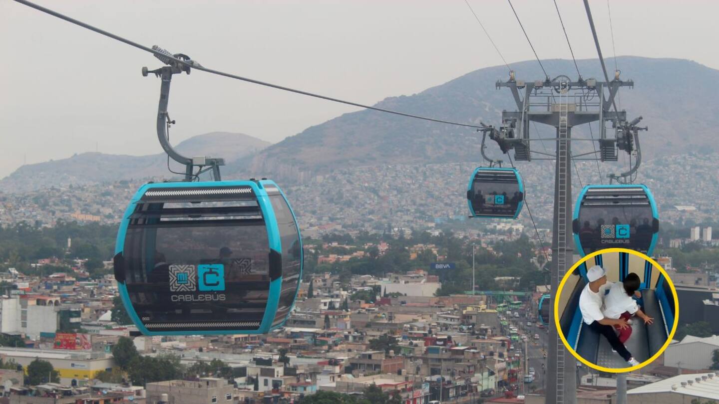 cogiendo en el cablebus