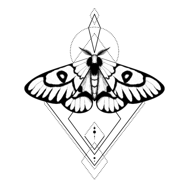 simple moth tattoo