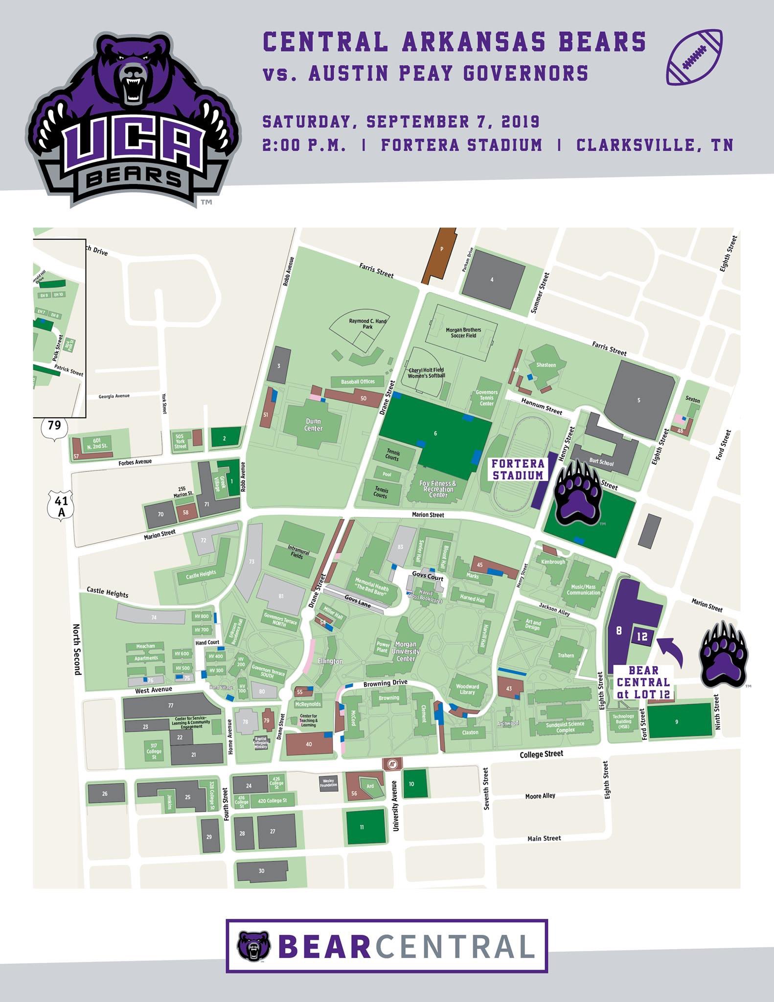 uca campus map conway arkansas