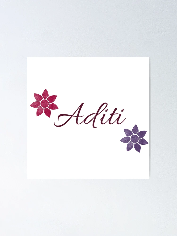 aditi in calligraphy